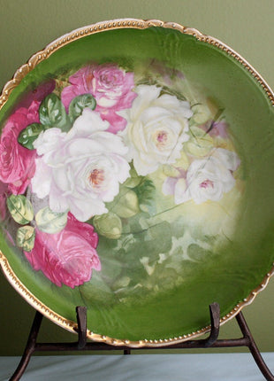 Antique Decorative or Serving Plate. Paragon, Hand Painted Cobalt Blue With Gold Serving Plate. Collectible Porcelain. Replacements.