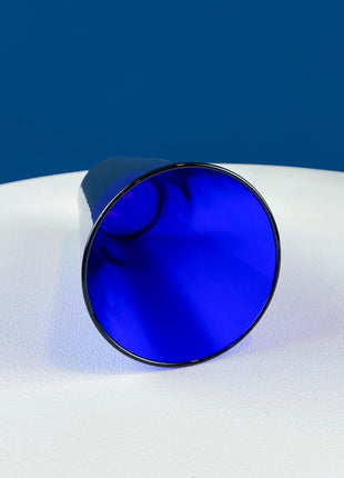 Cobalt Blue Tumblers. Set of 6 Minimalist Modern Glasses. Kitchen Dining Decor. Fine Dining.