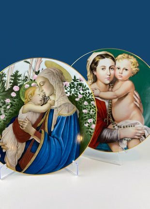 Vintage Limoges Display Plate Showing Adorazione or Adoration by Fra Filippo Lippi. Limited Edition. Wall Hanging. Gift for Her.