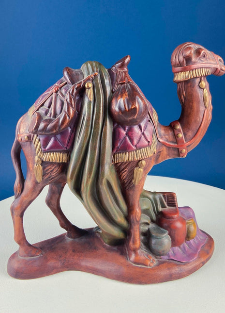 Large Standing Nativity Camel by Atlantic Mold, 1972. Vintage Brown Camel. Christmas Decor. Traditional Holiday Display. Gift for Him Her.