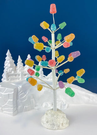 Whimsical Non-Lit Gumdrop Tree. Colorful Village Accessories by Dept. 56. Seasonal Home or Retail Decor. Christmas or Everyday Kids Room.