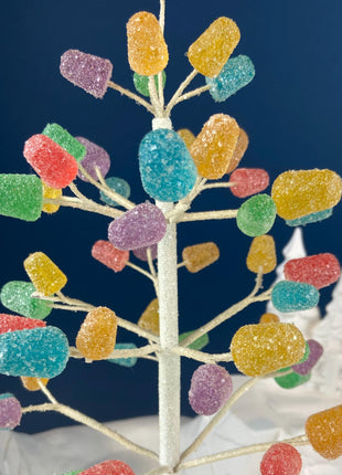 Whimsical Non-Lit Gumdrop Tree. Colorful Village Accessories by Dept. 56. Seasonal Home or Retail Decor. Christmas or Everyday Kids Room.