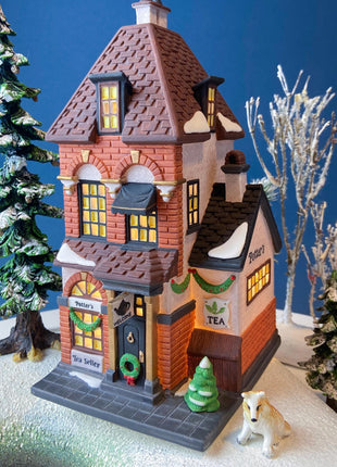 Illuminated Christmas Village Red Brick Fire Station House by Dept 56. Christmas in the City. Holiday Home Retail Decor. Gift for Dad.