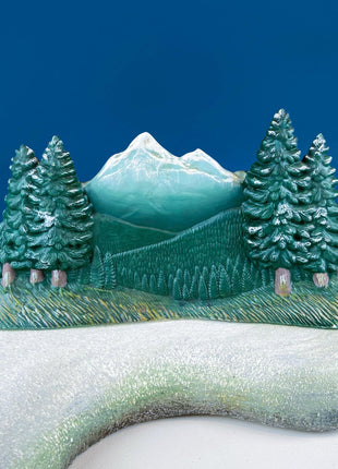 Snow Covered Pines for Christmas Village or Stand Alone. Enchanting Seasonal Display for Home or Retail. Kids Room Decor. Snow Scenery.