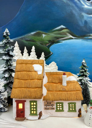 Illuminated Christmas Village Cobb Cottage Dept. 56. Dickens' Village. Seasonal Home Retail Decor. Kids Room Night Light. Gift for Him Her.