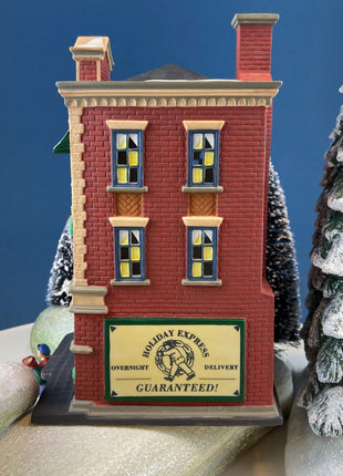 Illuminated Christmas Village Washington St. Post Office House by Dept 56. Christmas in the City. Holiday Home Retail Decor. Gift for Him