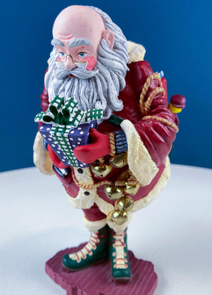 Vintage Porcelain Figurine of Santa Checking His List by Norman Rockwell. Seasonal Display for Home Retail or Office. Collectible Statuette.