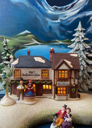 Illuminated Christmas Village Cobb Cottage Dept. 56. Dickens' Village. Seasonal Home Retail Decor. Kids Room Night Light. Gift for Him Her.