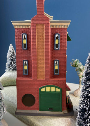 Illuminated Christmas Village Washington St. Post Office House by Dept 56. Christmas in the City. Holiday Home Retail Decor. Gift for Him
