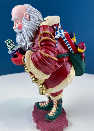 Vintage Porcelain Figurine of Santa Checking His List by Norman Rockwell. Seasonal Display for Home Retail or Office. Collectible Statuette.