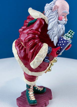 Vintage Porcelain Figurine of Santa Checking His List by Norman Rockwell. Seasonal Display for Home Retail or Office. Collectible Statuette.