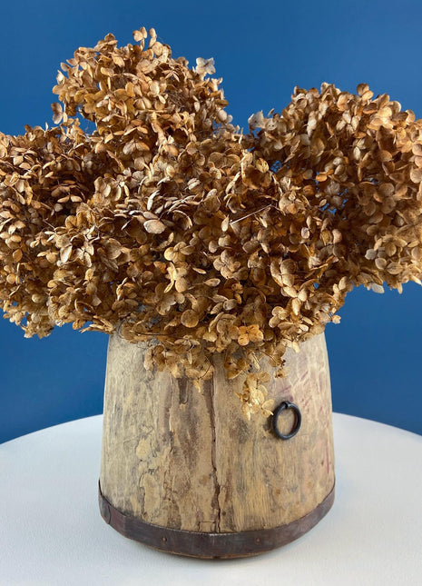 Antique Hand Made Wood Barrel for Rustic Home Decor