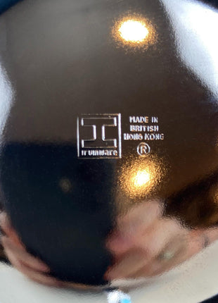 Iruinware Caviar Dome Dish Made in British Hong Kong. Silver Metal Serving Bowl. Lion Feet Dome Lid. Table Setting. Stylish Housewares.