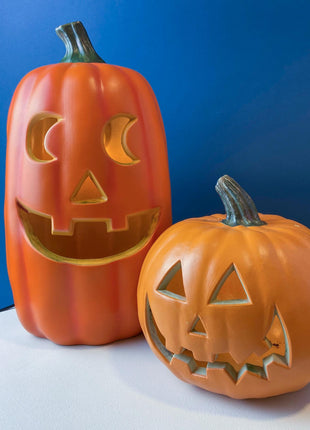 Halloween Lantern Tall Smiling Pumpkin with Light. Fall Porch Window Decor. Home or Retail Celebration. Kids Room. Gift for Him or Her.