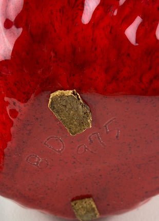 Vintage 1975 Strawberry Cookie Storage Jars. Set of 2 Collectible Canisters. Red Kitchen Craft Kids Room Decor. Gift for Mom, Dad, Friend.