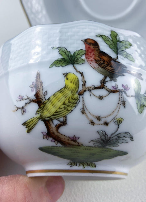 Herend Rothschild Birds Cup and Saucer. Tea, Garden Party. Modern Farmhouse. Dining Room Decor. Made in Hungary. Hosting Essentials.