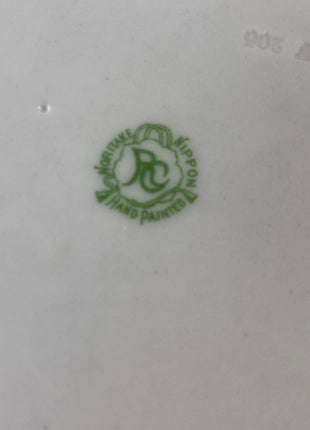 Antique Nippon Porcelain Bowl. Centerpiece Dish with Scalloped Edges Gold Framework & Hand Painted Flowers. Dining Room Decor.