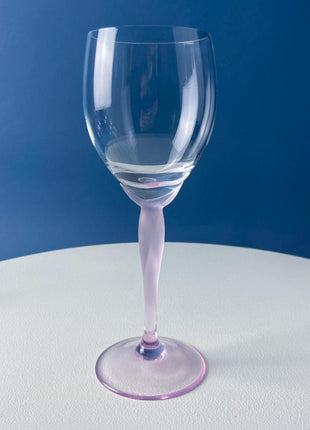 Vintage Fostoria Crystal Sweet Wine Glasses. Moonlight Blue Wavecrest. Set of 10. Dining Room Table Decor. Collectible Glassware.