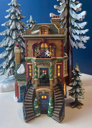 Porcelain Christmas Village Accessory. "Fezziwig's Deliveries" by Dept 56. Seasonal Decor. Collectible Gift for Him or Her.
