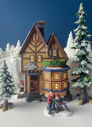 Porcelain Christmas Village Accessory. "Fezziwig's Deliveries" by Dept 56. Seasonal Decor. Collectible Gift for Him or Her.