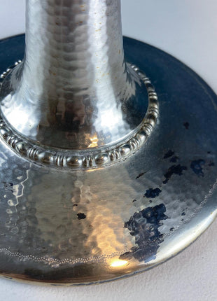 Extra Tall Silver Plated 2 Level Flower Fruit Vase Epergne. Hosting Essential. Antique Table Centerpiece. Transforms.