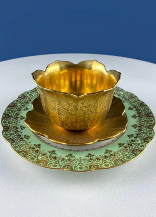 Antique Limoges Salad or Dessert Plates with Matching Serving Bowl. Set of 9 8.5" Plates. Dining Table Decor. French Country Living.