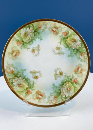 Antique Hand-Painted Plate Collection. Set of 3 German & Austrian Rose Motifs. Home and Garden Decor. Tea Hosting. Wall Art.