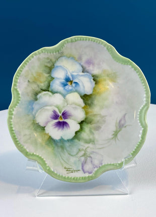 Antique Hand-Painted Plate Collection. Set of 3 German & Austrian Rose Motifs. Home and Garden Decor. Tea Hosting. Wall Art.