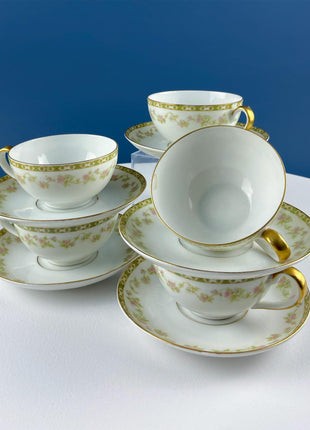 Vintage Haviland Rosalinde Dish Set. 24 Pieces. 4 Place Settings. Wild Rose Garlands. Creamy White. French Country. Home Decor. Serveware.