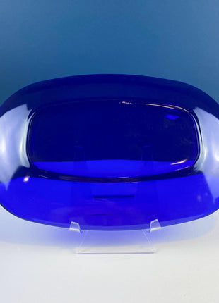 Cobalt Blue 19 Piece Dinner Dish Set. Dark Blue Modern Collectible Glassware. Fine Dining. Kitchen Dining Table Decor Serveware.
