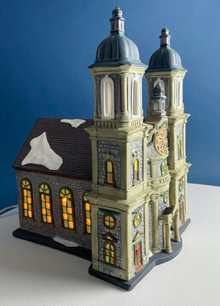 Illuminated Porcelain Christmas Village House. Harborside Village. Limited Edition. O'Well. Night Light. Home or Retail Display.