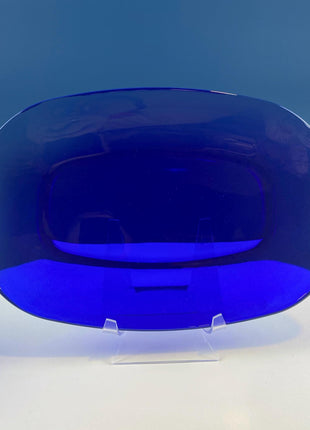 Cobalt Blue 19 Piece Dinner Dish Set. Dark Blue Modern Collectible Glassware. Fine Dining. Kitchen Dining Table Decor Serveware.