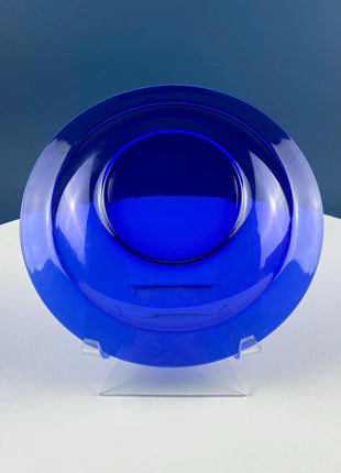 Cobalt Blue 19 Piece Dinner Dish Set. Dark Blue Modern Collectible Glassware. Fine Dining. Kitchen Dining Table Decor Serveware.