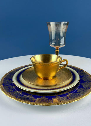 Vintage Fostoria Vesper Amber Pattern. Low Sherbet or Champagne Coupe. Depression Glass. Set of 4. Dining Room Table Decor.