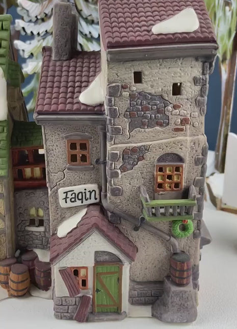 Fagin's Hide-A-Way by Dept 56. Illuminated Porcelain Dickens Village Series. Christmas Village/Diorama. Fun Magical Holiday Celebration.