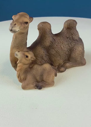 Porcelain Figurine of Camel with Baby. Detailed Nativity Animal or Everyday Collectible. Traditional Holiday Display. Gift for Him Her.