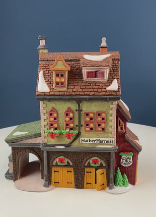 Illuminated Christmas Village Hather Harness by Dept. 56. Dickens' Village. Seasonal Home Retail Decor. Night Light. Gift for Him or Her.