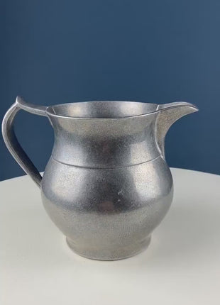 Vintage Large Pewter Pitcher/Pot/Vase. Rustic Home Decor. Table Decor. Gift for Pewter Collector Him Her. Dry or Live Flower Arrangements.