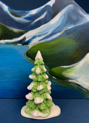 Christmas Village Accessories by Department 56. Heritage Village Series. Snow Covered Pine. Made in Taiwan. Holiday Decor.