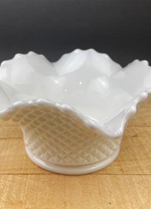 Milk Glass Oval Serving Bowl, Decorative Bowl by Westmoreland.