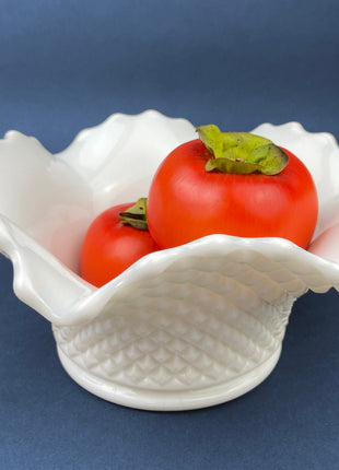 Milk Glass Oval Serving Bowl, Decorative Bowl by Westmoreland.