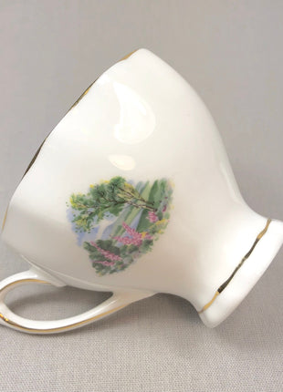 Tea Cup with Saucer by Colclough , Landscape with River and Trees Pattern. Made in England.