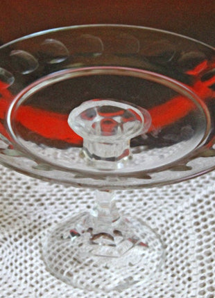 Footed Clear Glass Cake Stand Dessert or Pastry Display