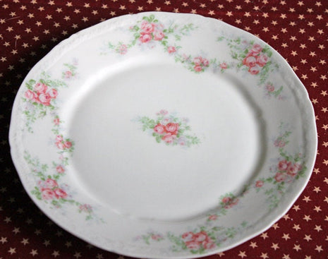 Oberpfaltz Plates - Set of 6, Pink Roses Pattern