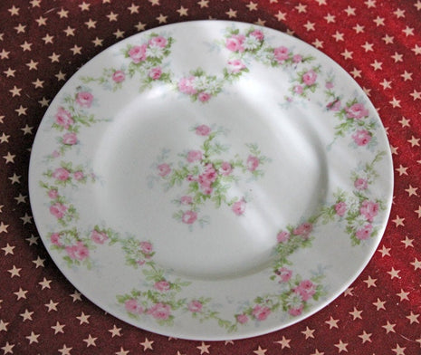 Limoges Small Porcelain Plate Replacement with Pink Roses