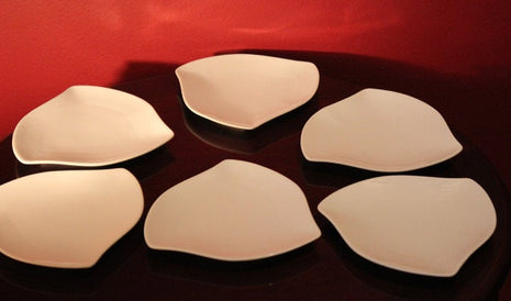 7 Modern Bread or Dessert Plates in Triangle Shape