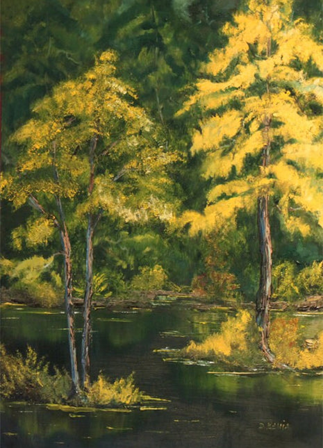 Wetlands Landscape Original Oil Painting.  Art for Home or Office.