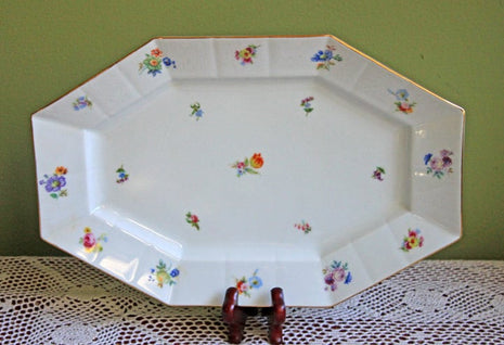 Serving Platters Set. Antique Octagonal Serving Dishes Made in Germany.