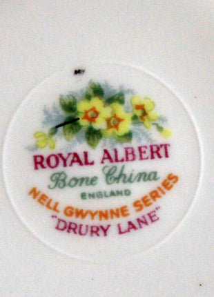 Royal Albert Tea Cup with Saucer - Nell Gwynne Series, Drury Lane Cup with Intricate Handle