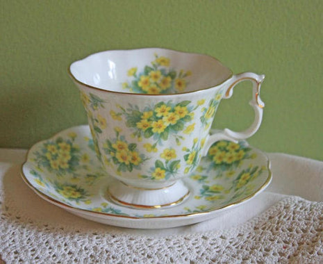 Royal Albert Tea Cup with Saucer - Nell Gwynne Series, Drury Lane Cup with Intricate Handle